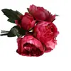 Buquê de peônias artificiais de 6 peças para decoração de cena, flores de peônia de alta qualidade para casamentos, flores artificiais
