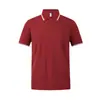 Camiseta tipo polo de verano de manga corta, 230g, 60 piezas, tacto frío, amoníaco líquido, diseño de ojo grande, doble capa, algodón de fibra larga, intercolor, con bordado