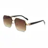 Gafas de Sol de Nuevo Estilo para Hombre, Gafas de Sol Cuadradas de Marco Grande de Moda para Mujer, Protector Solar, Anti-UV, Gafas de Sol de Medio Marco para Conducir