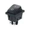 Interruptor basculante impermeable Kcd4 con 4 pines, 2 posiciones, con luz, interruptor de alimentación de alta corriente 16A, interruptor basculante para equipos mecánicos