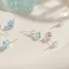 Pendientes Cuadrados de Zirconia con Pasador de Plata para Mujer, Pendientes Pequeños y Exquisitos, Modernos, Sencillos, Versátiles para el Día a Día, Venta al por Mayor