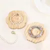 Transfronterizo Nuevo Producto Madera Maciza Cuadrado Forma de Flor Forma de Gato Redondo Pulsera Joyería Exhibición Soporte de Exhibición para Pulseras de Perlas