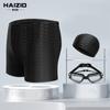 Bañador profesional de cinco puntos para hombre, gafas de natación, gorro de baño, pantalones transpirables de aguas termales, equipo de natación de gran tamaño