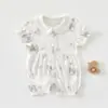 Mameluco para Bebé, Ropa Delgada de Verano, Pelele de Manga Larga para Bebé de Fibra de Bambú, Traje para Gatear, Pijama, Ropa para Bebé