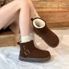 Botas de Neve Curtas Melanoides Femininas 2026 Novo Estilo de Inverno Com Veludo Espesso Sola Grossa Birkenstock Sapatos Grandes de Algodão Nordeste