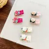 Pinza para el Cabello de Flor de Rosa Rosa de Alta Gama, Pinza de Pato de Aleación, Pinza Lateral Versátil Retro, Pinza para Flequillo, Accesorio para el Cabello