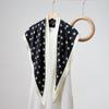 Nueva Bufanda Triangular Versátil Estampada con Lunares Blancos y Negros Chal Protector Solar Cinturón Decorativo Seda Imitación Bufanda Triangular de Seda para Mujer