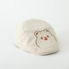 Boina Infantil de Outono para Meninos e Meninas, Boné Fofo de Desenho Animado com Bico de Pato e Urso Bordado, Boné Reversível de Veludo
