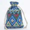 Em estoque saco de algodão e linho com cordão para joias embalagem de joias saco com cordão sachet Wenwan saco vazio artesanato