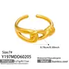 Anillo Abierto Geométrico Hueco de Acero Inoxidable Set, Diseño Compacto Estilo Francés, Anillo de Dedo Bestseller Transfronterizo, Estilo Minimalista Fresco