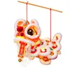 Linternas de León del Festival de Mediados de Otoño, Linternas de León Hechas a Mano para Armar, Linternas de León Portátiles para Decoración, Ambiente Festivo Infantil