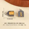 Plata 925 Chapada en Oro Patrón de Meteorito Amarillo Cuenta de la Fortuna Ovni Cuentas Sueltas para Hacer Joyería Accesorios DIY