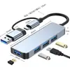 Estação de Docking USB+Type-C Oito-em-Um Transfronteiriça com Leitor de Cartão SD/TF e Hub Multi-Interface para Computadores