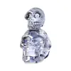 Lujo Ligero Sala de Estar Vestido Suave Colorido Calavera Doble Decoración de Halloween Artesanía de Vidrio Adornos de Cristal de Escritorio