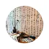 Bordado Estilo Antigo Caligrafia Manto Estilo de Tinta Estilo de Texto Chinês Fundo Gaze Hanfu Estilo Antigo Fotografando Pano
