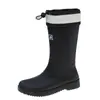 Zapatos de agua de moda estilo coreano transfronterizos, caña media con cordón, botas de lluvia, calzado exterior para mujer de cuatro estaciones, zapatos de trabajo, impermeables, antideslizantes, botas de lluvia estilo Martin