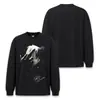 Stewell Estampado Digital Directo Transfronterizo XXX Otoño/Invierno Lavada Algodón de Peso Pesado Manga Larga Camiseta Moda Masculina Marca