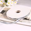 Fita Ribbon Huiya Luxo Leve com Borda Preta, Listrada e Estampada com Impressão em Inglês Preto, Branco e Tricolor, Fita com Fio para Amarrar Caixa de Presente de Flores