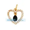 M18 L26 K07 Accesorios para joyería DIY colgante de cobre puro colgante pequeño luna triángulo corazón de melocotón redondo marca