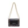 2025 Nova Bolsa de Corrente com Estampa de Leopardo Estilo Retrô Ocidental Moda Casual Simples Casual para o Dia a Dia Ombro Transversal Pequena Quadrada