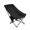 Silla plegable de estilo camping para exteriores, de respaldo alto, plegable, gran capacidad de carga, para ocio, viajes, portátil, luna plegable engrosada con elevación