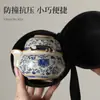 Juego de Té de Viaje Portátil para Exteriores Horno Ru con una Tetera y Dos Tazas Tetera Cerámica de Mano Taza de Té Portátil
