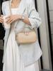 Bolso de Silla de Montar Bolso Bandolera de Hombro Único Diseño Nicho Sentido Avanzado Gran Capacidad Bolso Nube Cuero Genuino Plisado Bolso Simple para Mujeres