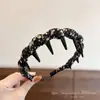 Diadema de estilo de cabello para la frente de caña alta 2026, versátil con dientes para un agarre antideslizante, diadema para lavarse la cara, colección de accesorios para el cabello para mujeres