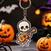 Halloween Acción de Gracias Llavero de Dibujos Animados Llavero Acrílico Calabaza Fantasma Estilo Rosa Colgante Dulce Genial