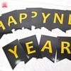 FELIZ AÑO NUEVO letras bronceadas banderín de cola de pez decoración de fiesta FELIZ AÑO NUEVO flor