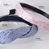 Diadema retorcida de lunares suave para coronilla alta, diadema versátil para uso diario para mujer, nuevo modelo 2026, accesorio externo para el cabello