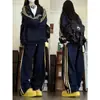 [Algodón Mamba 280g] Traje Deportivo Holgado de Talla Grande Adelgazante para Mujer Estilo Coreano Casual Conjunto de Dos Piezas para Correr 300