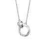 Anillo Mobius de Plata de Ley s925 Collar de Amor para Mujer ins Nicho Lujo Ligero Cadena de Clavícula de Gama Alta para Novia