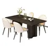 Mesa de comedor rectangular minimalista y juego de sillas, adecuado para apartamentos pequeños, moderno, simple y lujoso, una opción popular para el comedor del hogar