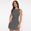 Novo Vestido Curto de Cor Sólida Hot Girl, Sem Mangas com Costas Abertas, Moda Feminina Sexy Europeia e Americana Transfronteiriça Y2K