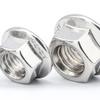 Porca Sextavada Externa com Flange Personalizada em Aço Inoxidável 304 com Superfície de Flange Dentada Porca com Arruela Integrada Parafuso Porca com Flange