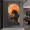 Ocho juntu pintura decorativa moderna de lujo ligero para pasillo versión vertical caballo elegante al éxito pintura colgante pintura para pasillo de sala de estar