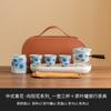Olla lateral de cerámica con diseño de flor de Xiangyang de fábrica para juego de té, Camping al aire libre, Viaje, Juego de té, Tetera portátil, Bolsa de almacenamiento