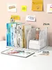 Estante de livros simples prateleira de mesa infantil combinação de prateleiras de livros para mesa de estudante simples moderna uso dormitório pequena estante de livros