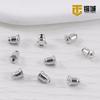 Cor de ouro 18K plug de ouvido tipo bala que não desbota cobre banhado a ouro real artesanal acessórios DIY antiderrapantes tampões de ouvido de silicone atacado