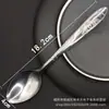 Cuchara de Acero Inoxidable 410 Cuchara de Sopa para el Hogar Mango Largo Engrosada Creativa Cuchara Coreana para Comer Cuchara Mariposa Cuchara para Sandía