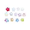 Cuentas de vidrio de color con forma de estrella de cinco puntas con orificio pasante, transparentes, de dibujos animados, para niños, pulseras, collares, accesorios hechos a mano, material de cuentas