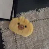 Grampo de Cabelo Fofo de Urso e Coelho de Desenho Animado Pelúcia Franja Clipe Lateral Acessório de Cabelo Coração Feminino Outono e Inverno Grampo de Cabelo