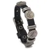 Popular de Venta Caliente Transfronterizo Joyería Estilo Punk Aleación Decoración de Llave de Cruz Pulsera de Cuero de Vaca Ajustable Mismo Estilo para Hombres y Mujeres