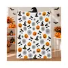 2026 Nova Manta de Flanela Cruzada de Halloween Capa de Manta Decorativa Festival Retrô Americano Personalizada