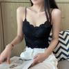 Algodão Renda Explosiva Pequeno Camisole Colete Feminino Cinto Almofada no Peito Design Interno Sentido de Usar por Fora Tubo Top Wrap Roupa Íntima Feminina