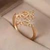 Europa e Estados Unidos exclusivo transfronteiriço anel pedra Hao anel de cobre feminino spot fabricantes atacado acessórios presentes requintados para amantes