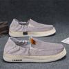 Zapatillas Slip-On de Nuevo Estilo, Zapatos de Lona Transpirables y Ligeros, Zapatos Deportivos y Casuales Cómodos y Ligeros, Zapatos de Conducir para Papá, Zapatos de Tela