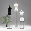 Adereços de Modelo de Veludo Meio Corpo Feminino Roupas Estilo Coreano Vestido de Casamento Cheongsam Stand de Exibição Janela da Loja Manequim de Corpo Inteiro
