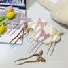 Pinza para el cabello de flor de cinco pétalos de ácido acético nuevo estilo coreano, elegante de alta calidad para niña, pinza para el cabello de disco para la parte posterior de la cabeza